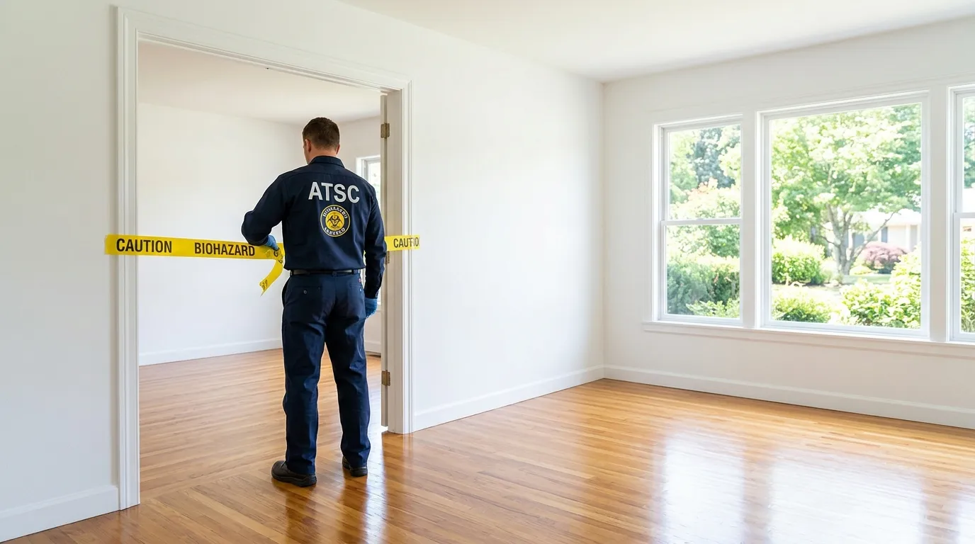 Certified biohazard cleanup crew performing Decomposition Cleanup in Berkeley Heights